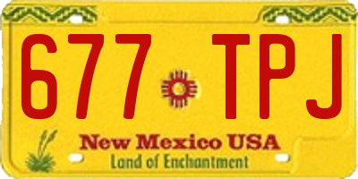 NM license plate 677TPJ