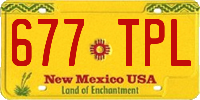 NM license plate 677TPL