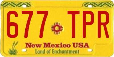 NM license plate 677TPR