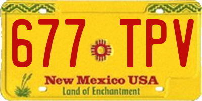 NM license plate 677TPV