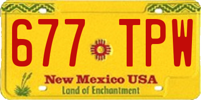 NM license plate 677TPW