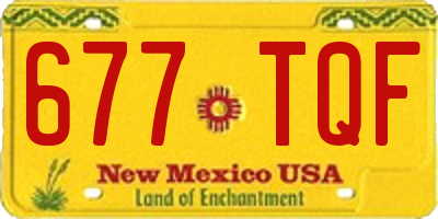 NM license plate 677TQF