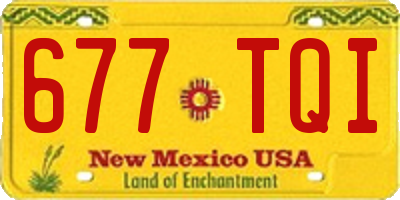 NM license plate 677TQI