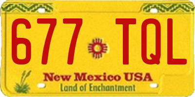 NM license plate 677TQL