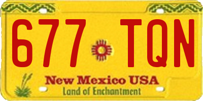 NM license plate 677TQN
