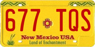NM license plate 677TQS