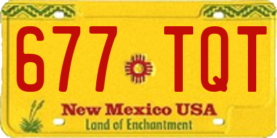NM license plate 677TQT