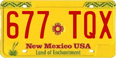 NM license plate 677TQX
