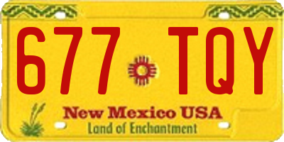 NM license plate 677TQY