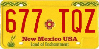 NM license plate 677TQZ
