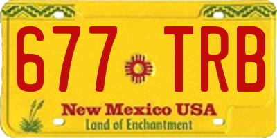 NM license plate 677TRB