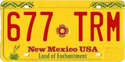 NM license plate 677TRM