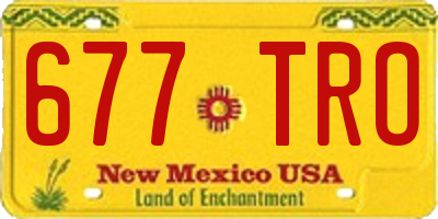 NM license plate 677TRO