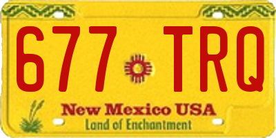 NM license plate 677TRQ