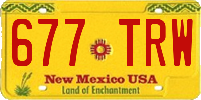 NM license plate 677TRW