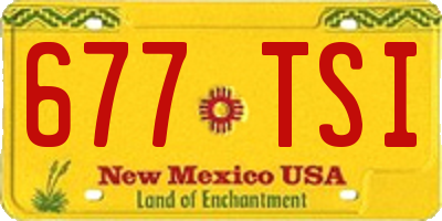 NM license plate 677TSI