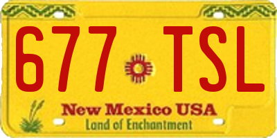 NM license plate 677TSL