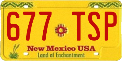 NM license plate 677TSP