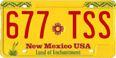 NM license plate 677TSS