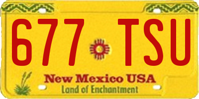 NM license plate 677TSU