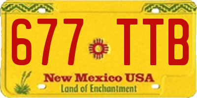 NM license plate 677TTB