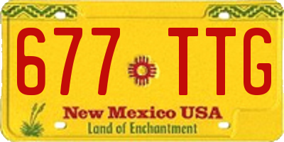 NM license plate 677TTG