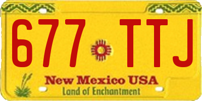 NM license plate 677TTJ