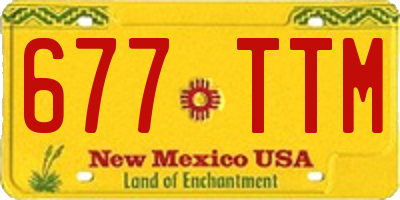 NM license plate 677TTM