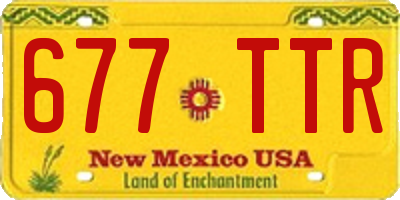 NM license plate 677TTR