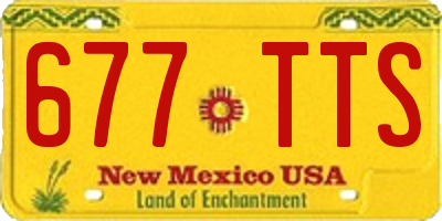 NM license plate 677TTS