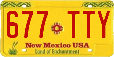 NM license plate 677TTY