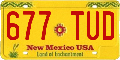 NM license plate 677TUD
