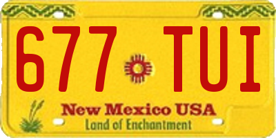 NM license plate 677TUI