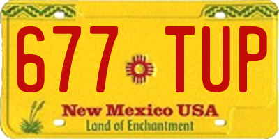 NM license plate 677TUP