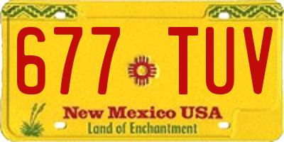 NM license plate 677TUV