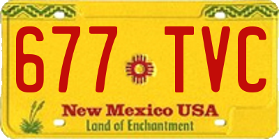 NM license plate 677TVC