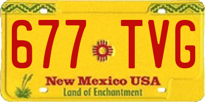 NM license plate 677TVG