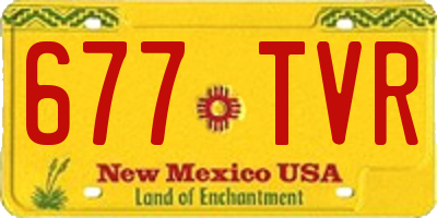 NM license plate 677TVR