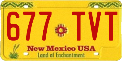 NM license plate 677TVT