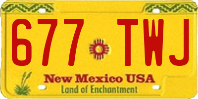 NM license plate 677TWJ