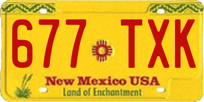 NM license plate 677TXK