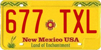 NM license plate 677TXL