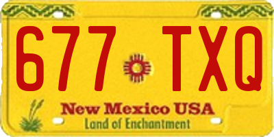 NM license plate 677TXQ