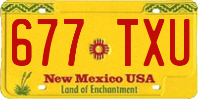 NM license plate 677TXU