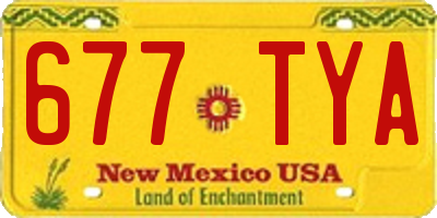 NM license plate 677TYA