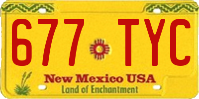 NM license plate 677TYC