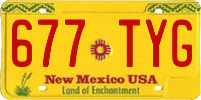 NM license plate 677TYG