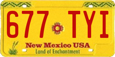 NM license plate 677TYI
