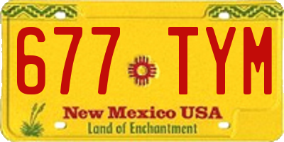 NM license plate 677TYM