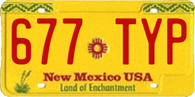 NM license plate 677TYP